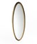 Oval shaped mirror with gold frame