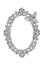 Oval silver picture frame