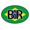 Oval sticker flag of Brazil, ISO Code BR state Brazil