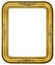 Oval Vintage gilded wooden Frame Isolated on white