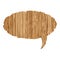 oval wood chat bubble icon