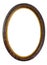 Oval wooden decorative picture frame