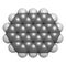 Ovalene polycyclic aromatic hydrocarbon molecule. 3D rendering. Atoms are represented as spheres with conventional color coding: