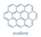 Ovalene polycyclic aromatic hydrocarbon molecule. Skeletal formula.