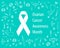 Ovarian cancer Awareness Month flat design vector background