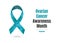 Ovarian cancer awareness month low poly ribbon
