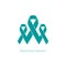 Ovarian Cancer flat group of ribbons connected