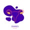 Ovaries endocrine and female reproductive system body organ outline icon