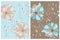 Ovely Floral Irregular Seamless Vector Patterns with Abstract Hand Drawn Flowers.