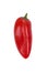 Ovely mini red peppers on white isolate background. Fresh vegetable