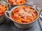Oven baked penne rigatte pasta al forno, homemade