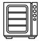 Oven convection technology icon outline vector. Gas fan stove