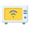 Oven electronic iot house single isolated icon with flat style