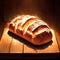 Oven magic Traditional bread baking in a close up shot