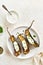 Oven roasted aubergine with garlic yogurt dressing