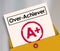 Over-Achiever Report Card A+ Plus Top Grade Overachiever Evaluat