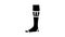 over calf sock glyph icon animation