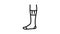 over calf sock line icon animation