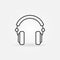 Over-Ear Headphones vector outline icon or symbol