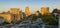 Over Logan Square in Philadelphia looking at Down Vine Street