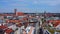 Over the rooftops of Munich - aerial view over the city