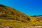 Over saturated. Wavy, hilly, rocky landscape of the Bosnian mountain Bjelasnica. Bjelasnica Mountain, Bosnia and Herzegovina