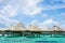 Over water bungalow with view of amazing blue lagoon
