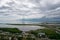 Overcast afternoon on the Eastern Shore of Mobile Bay in Daphne, Alabama