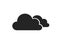 Overcast cloud icon. cloudy symbol in simple flat design. weather forecast sign