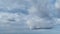 Overcast cloudiness weather. Moving dramatic clouds. Hurricane skies. Weather and overcast concept. Timelapse.