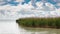 Overcast landscape over lake Balaton of Hungary