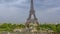 Overcast over the Eiffel Tower and Traffic. Time Lapse