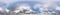 Overcast sky with beautiful evening cumulus clouds. Seamless hdri panorama 360 degrees angle view with zenith for use in graphics