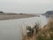 overcast sky over the Chenab river in Akhnoor during the morning sunrise