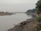 overcast sky over the Chenab river in Akhnoor during the morning sunrise