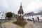 Overcast view of the Atholl Memorial Fountain in Dunkeld old town