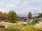 Overcast view of the garden of Myriad Botanical Gardens