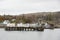 Overcast view of the Mallaig port