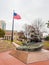 Overcast view of the Vietnam War Memorial and Tobin Center for the Performing Arts