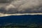 Overcasted sky over the central Andean mountains