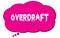 OVERDRAFT text written on a pink thought bubble