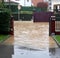 Overflown River and the road completely flooded while the mud go