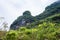 overgrown rock of karst mountain in Yangshuo
