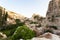 overgrown rocks in gorge near Goreme town