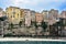 Overhanging houses with overlooking at the seafront in tropea, C