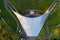 Overhead aerial view of the empty Sydney Myer Music Bowl in Melbourne, Australia