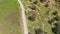 Overhead aerial view of Granite Island and Victor Harbor, South Australia