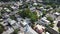 Overhead aerial view of the suburban area small town residential district with of Lambertville New Jersey US near the