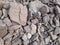 Overhead closeup shot of pieces of stones - perfect for background