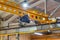 Overhead crane for lifting parts, assemblies and mechanisms at the factory